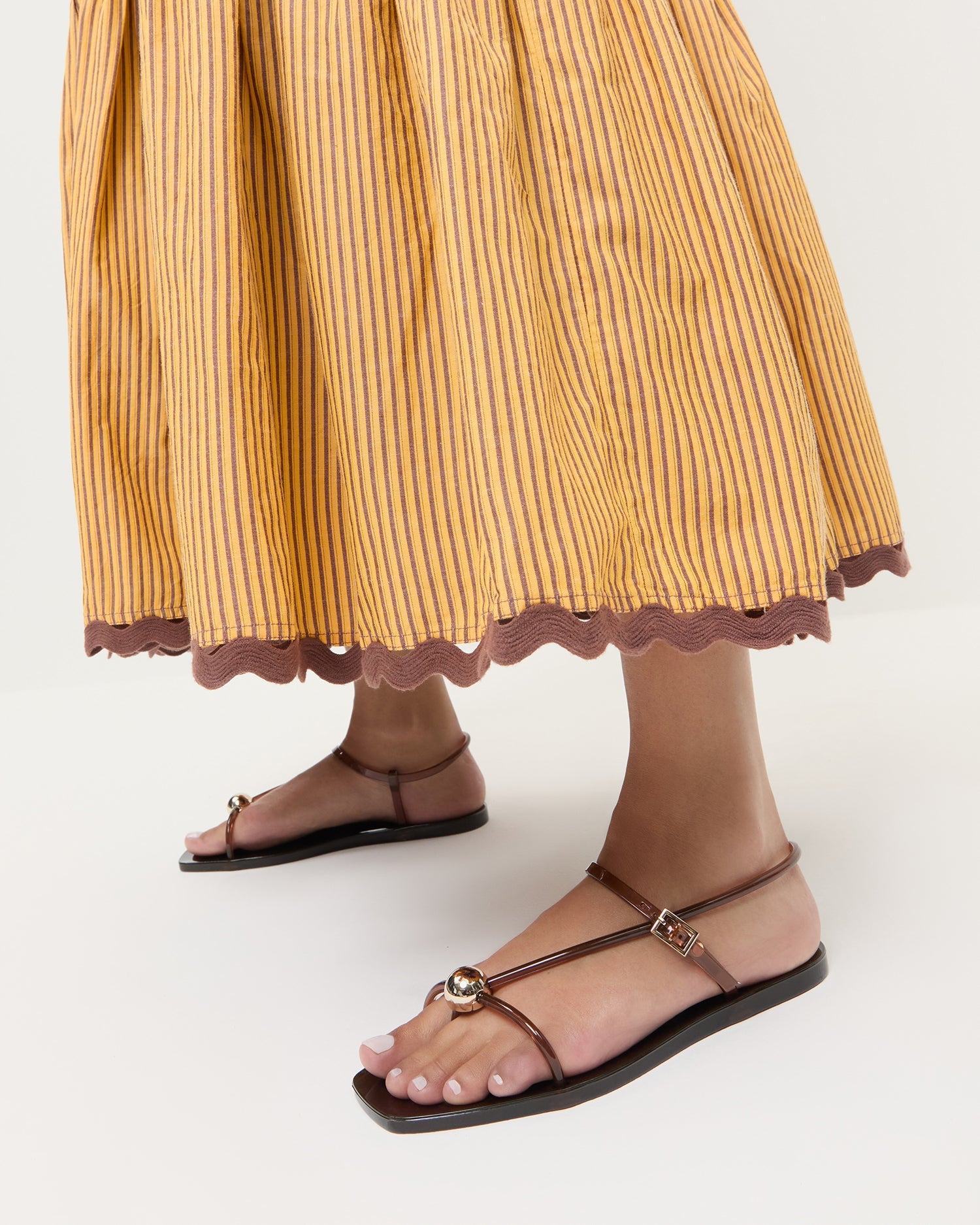 Loeffler Randall / Dana Brown Strappy Jelly Sandal