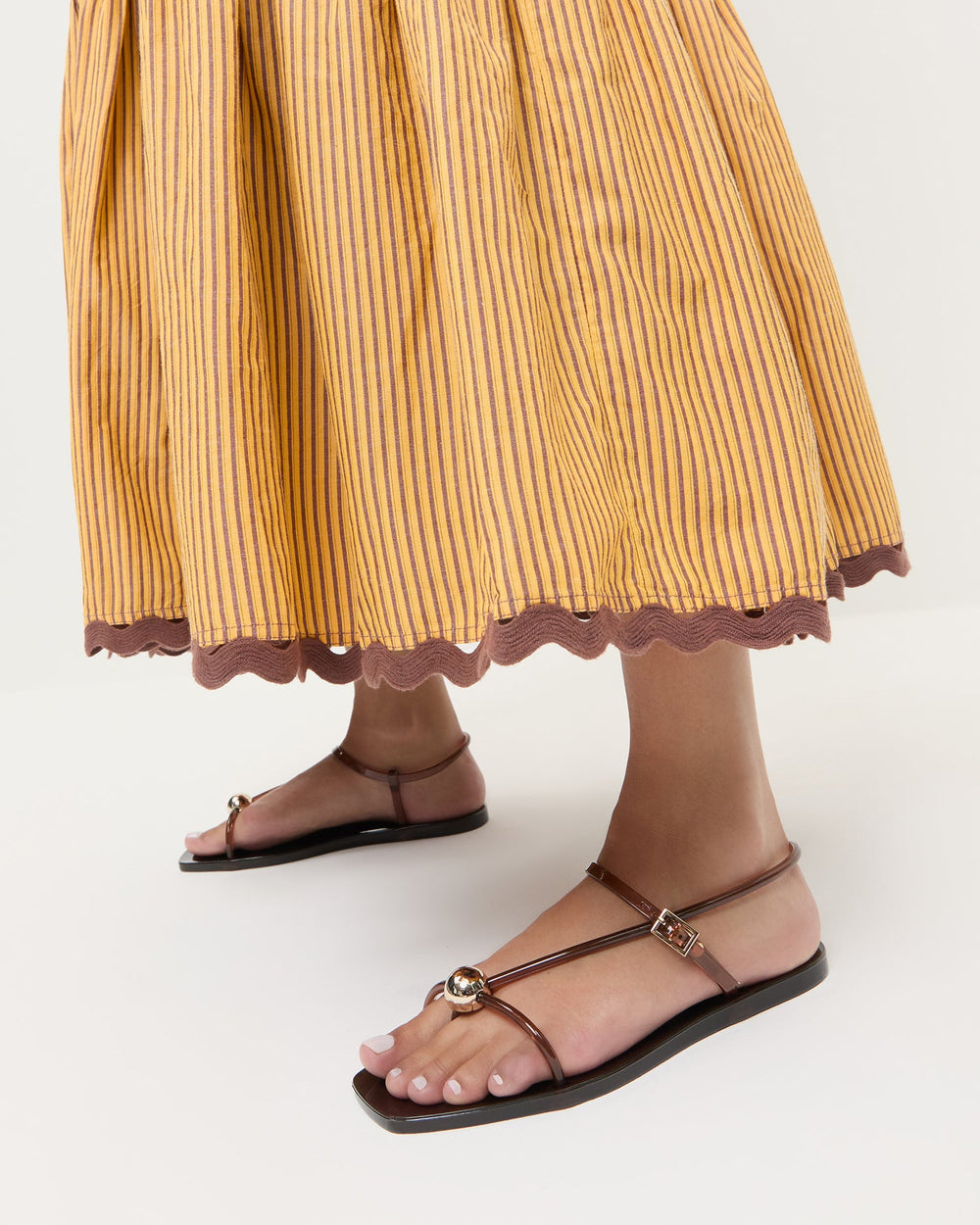Loeffler Randall / Dana Brown Strappy Jelly Sandal