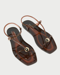 Loeffler Randall / Dana Brown Strappy Jelly Sandal