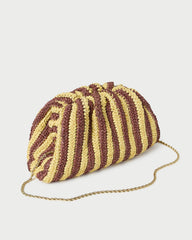 Loeffler Randall / Bailey Brown/Butter Stripe Dome Clutch