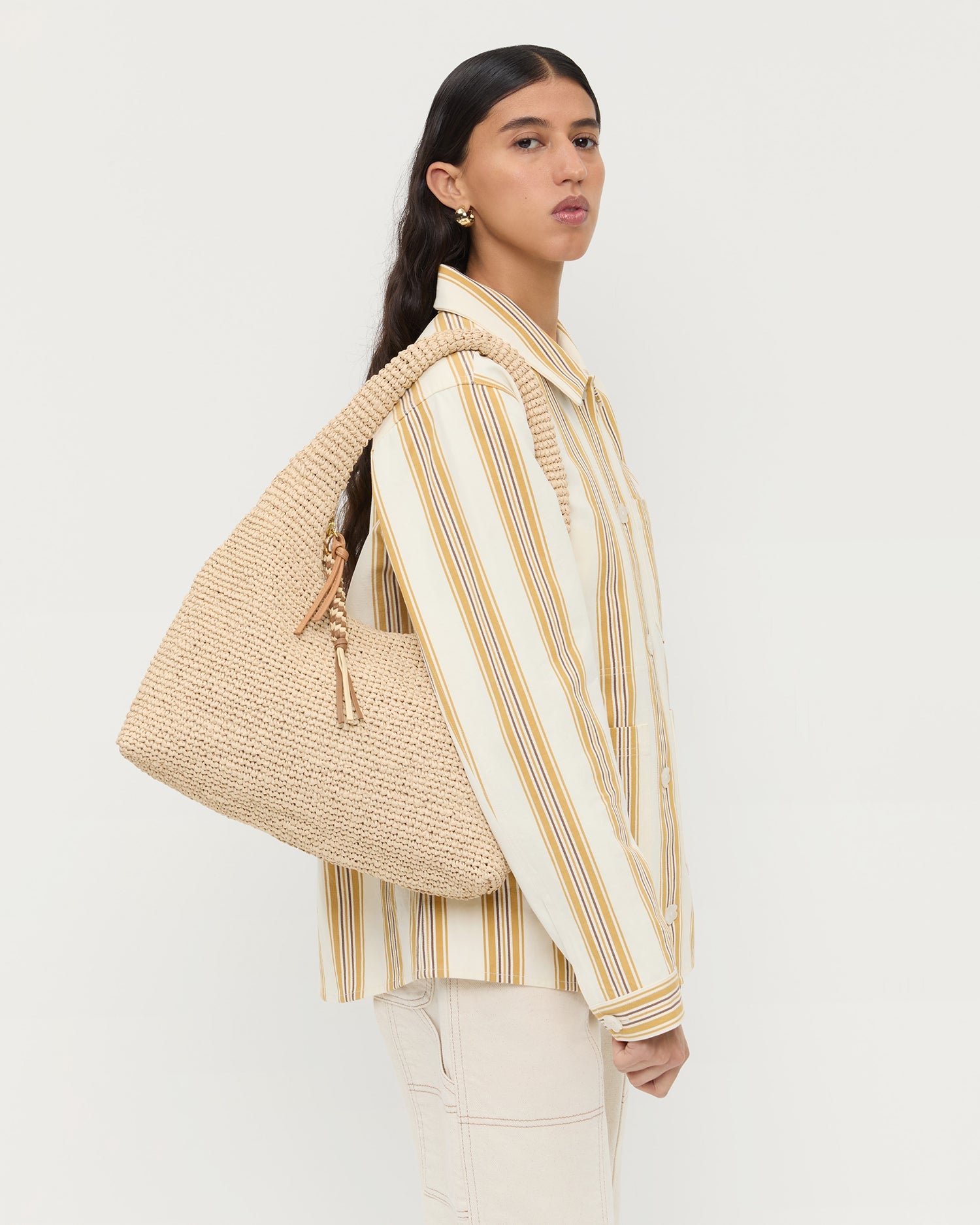 Loeffler Randall / Willow Natural Woven Hobo Bag