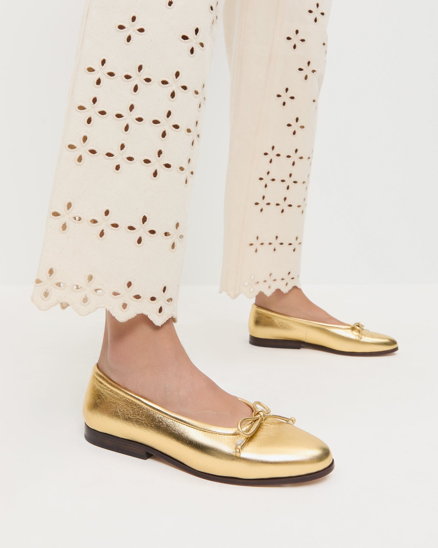 Loeffler Randall / Noelle Champagne Ballet Flat