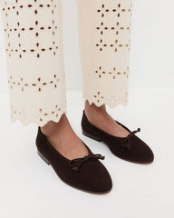 Loeffler Randall / Noelle Brown Suede Ballet Flat