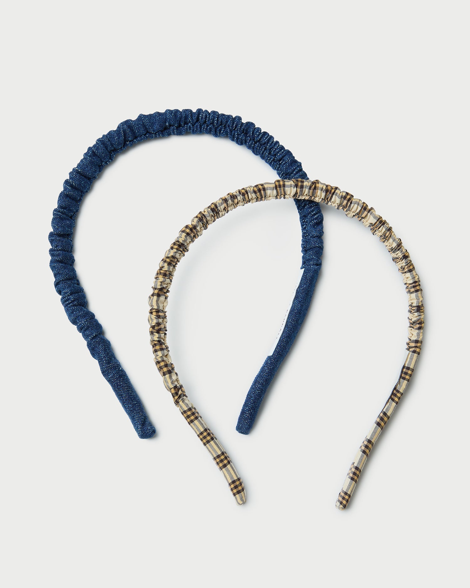 Loeffler Randall / Sabine Denim/Butter Plaid Headband Set