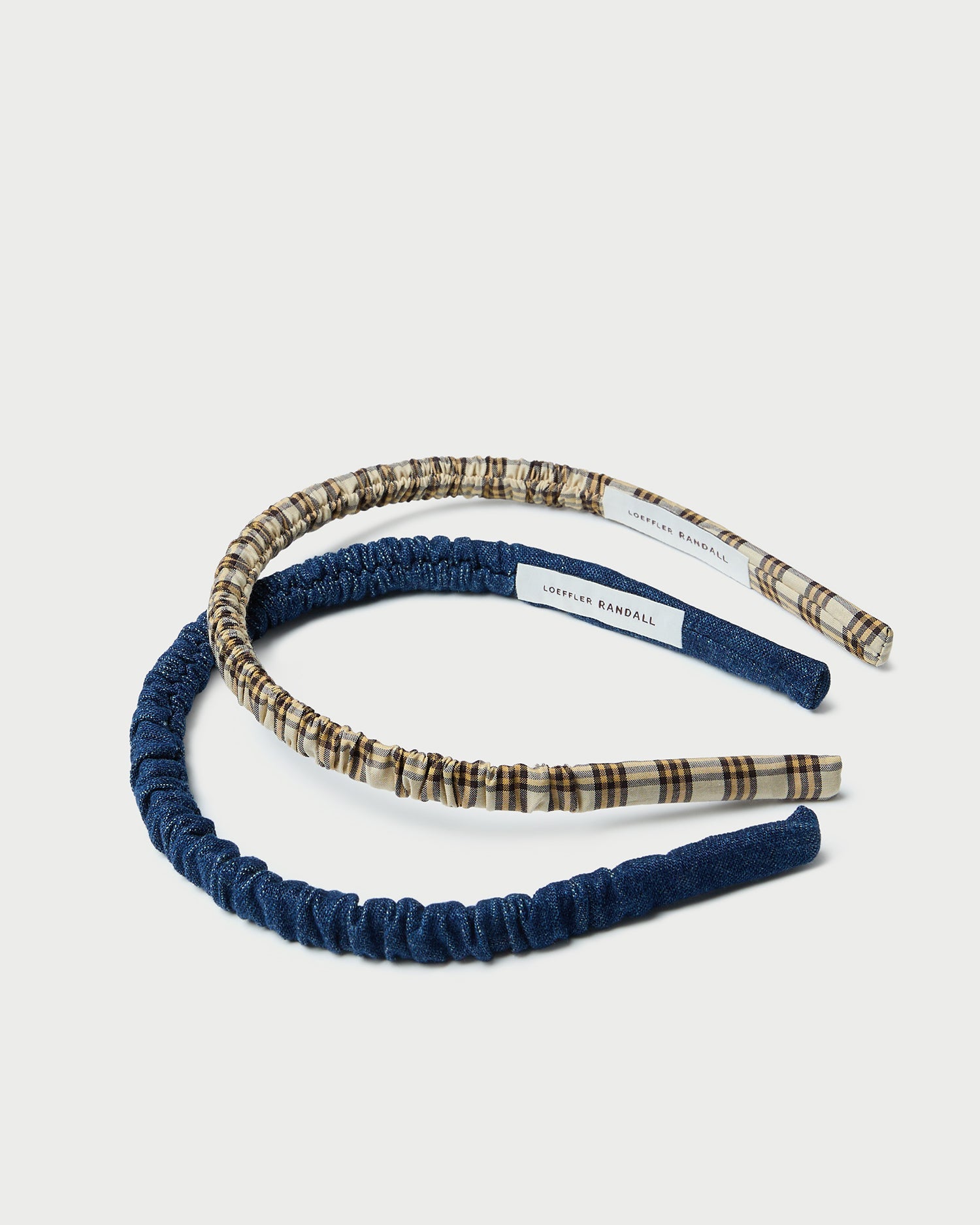 Loeffler Randall / Sabine Denim/Butter Plaid Headband Set