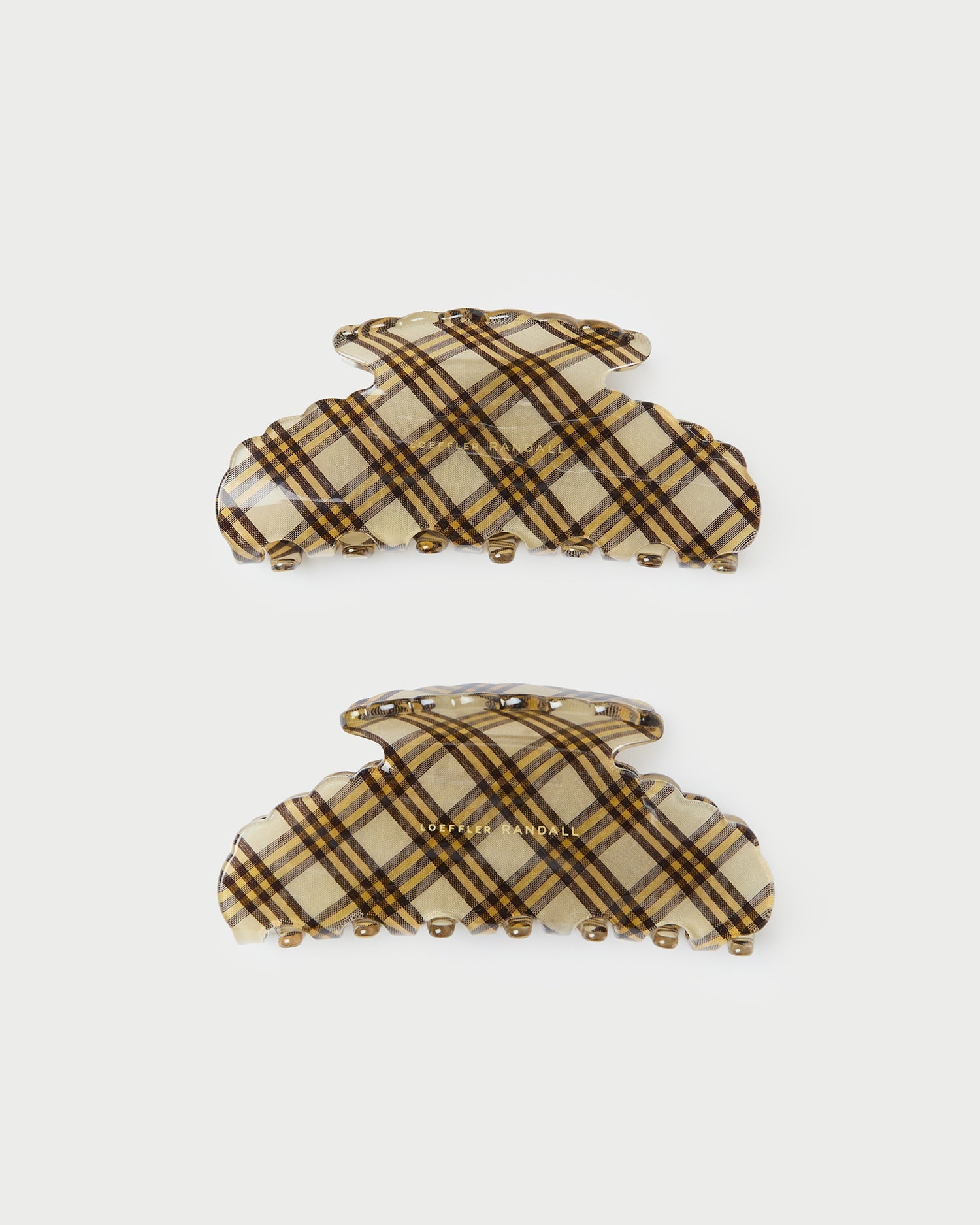 Loeffler Randall / Yuri Butter Plaid Hair Clip Set