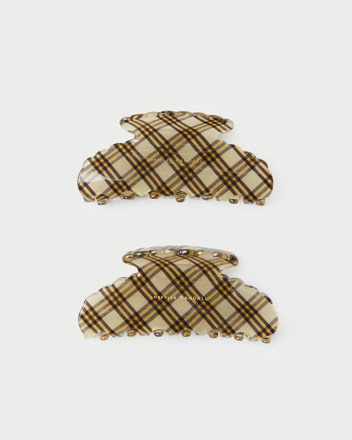 Loeffler Randall / Yuri Butter Plaid Hair Clip Set