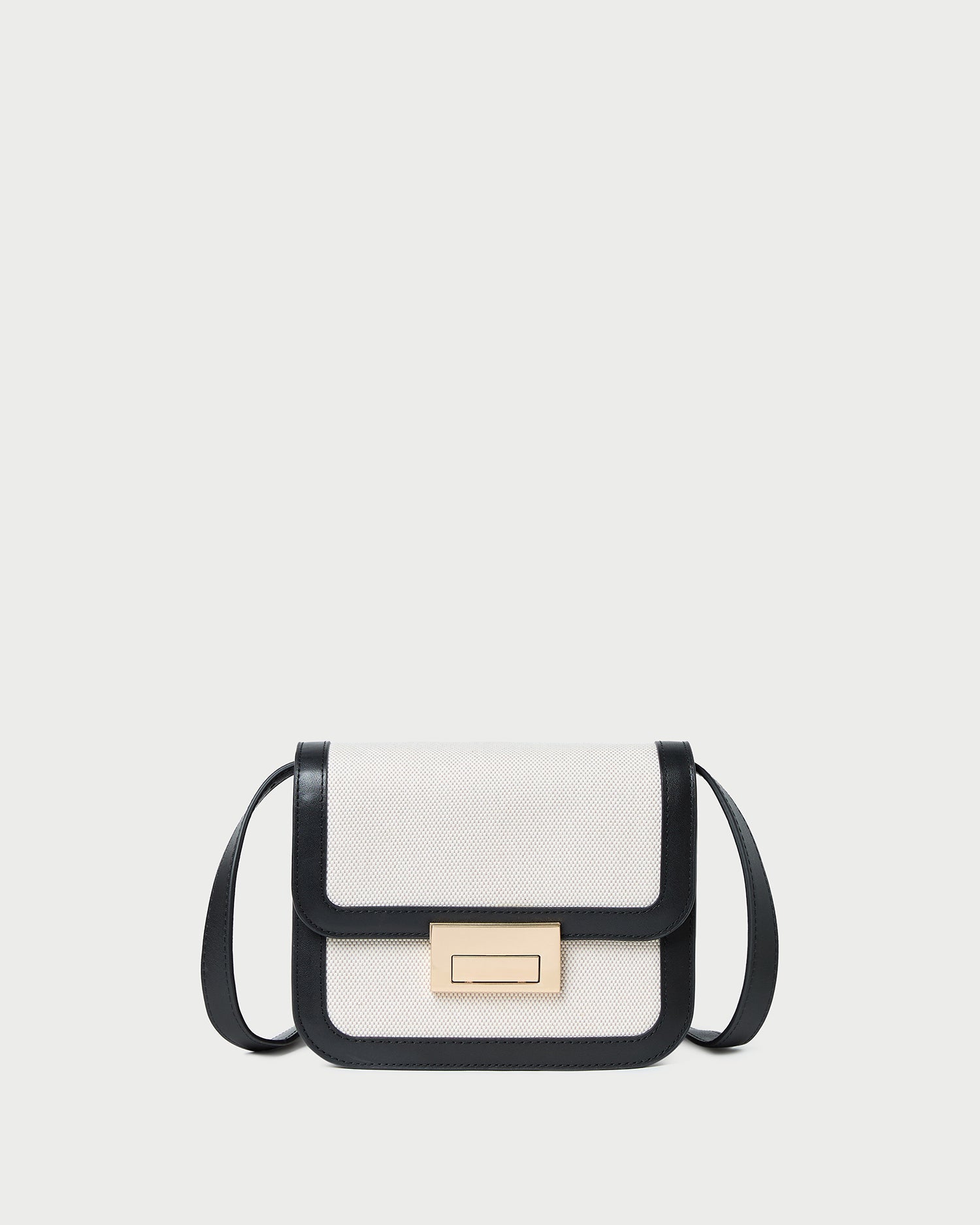 Loeffler Randall / Desi Black/Natural Canvas Crossbody