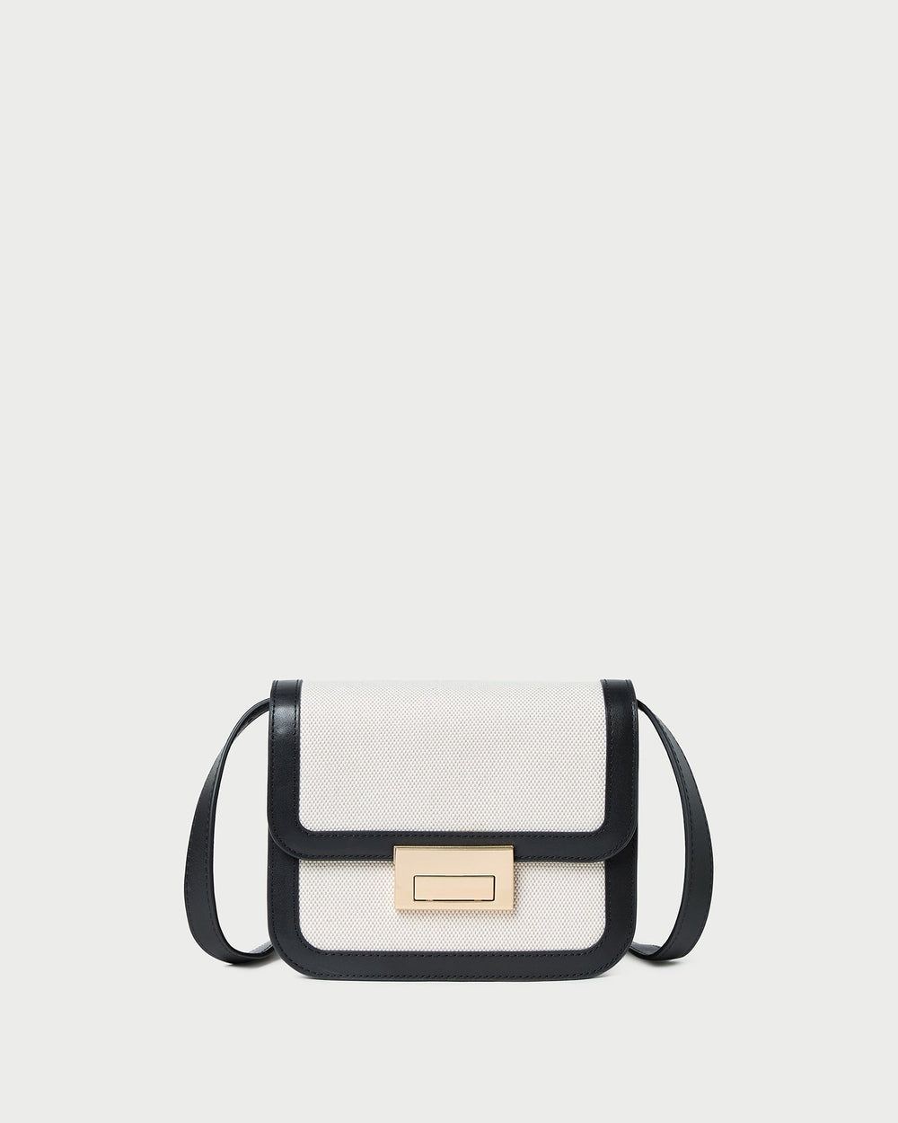 Loeffler Randall / Desi Black/Natural Canvas Crossbody