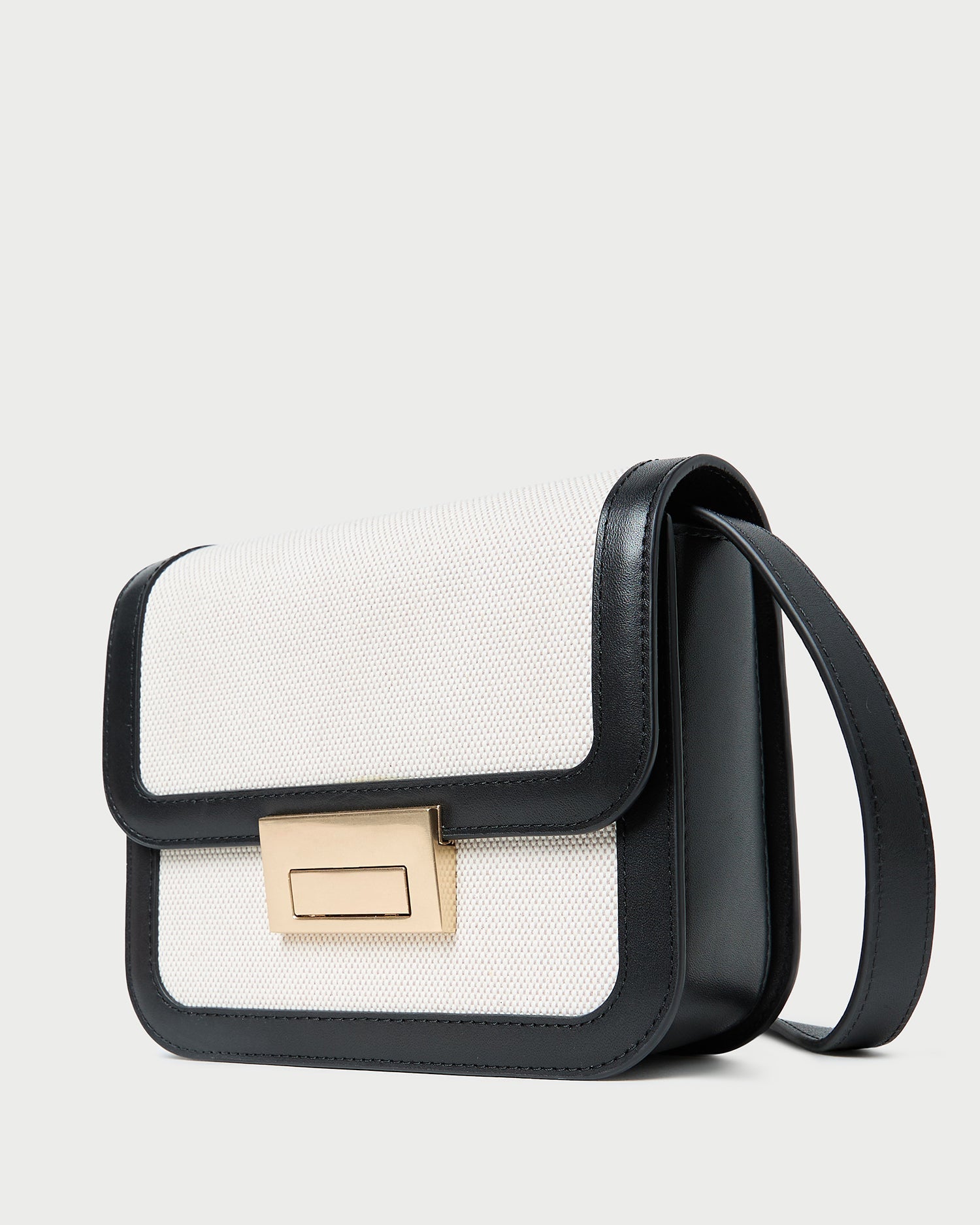 Loeffler Randall / Desi Black/Natural Canvas Crossbody