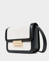 Loeffler Randall / Desi Black/Natural Canvas Crossbody