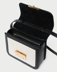 Loeffler Randall / Desi Black/Natural Canvas Crossbody