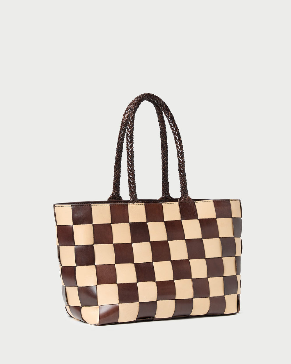 Loeffler Randall / Klara Brown/Butter Woven Leather Tote