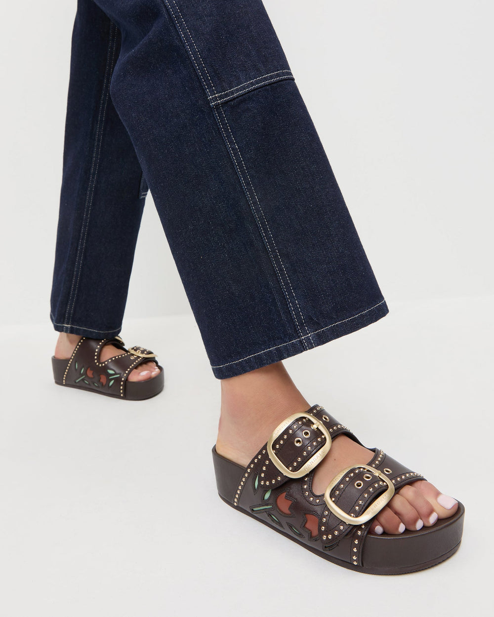 Loeffler Randall / Eve Brown Tulip Two-Band Sandal