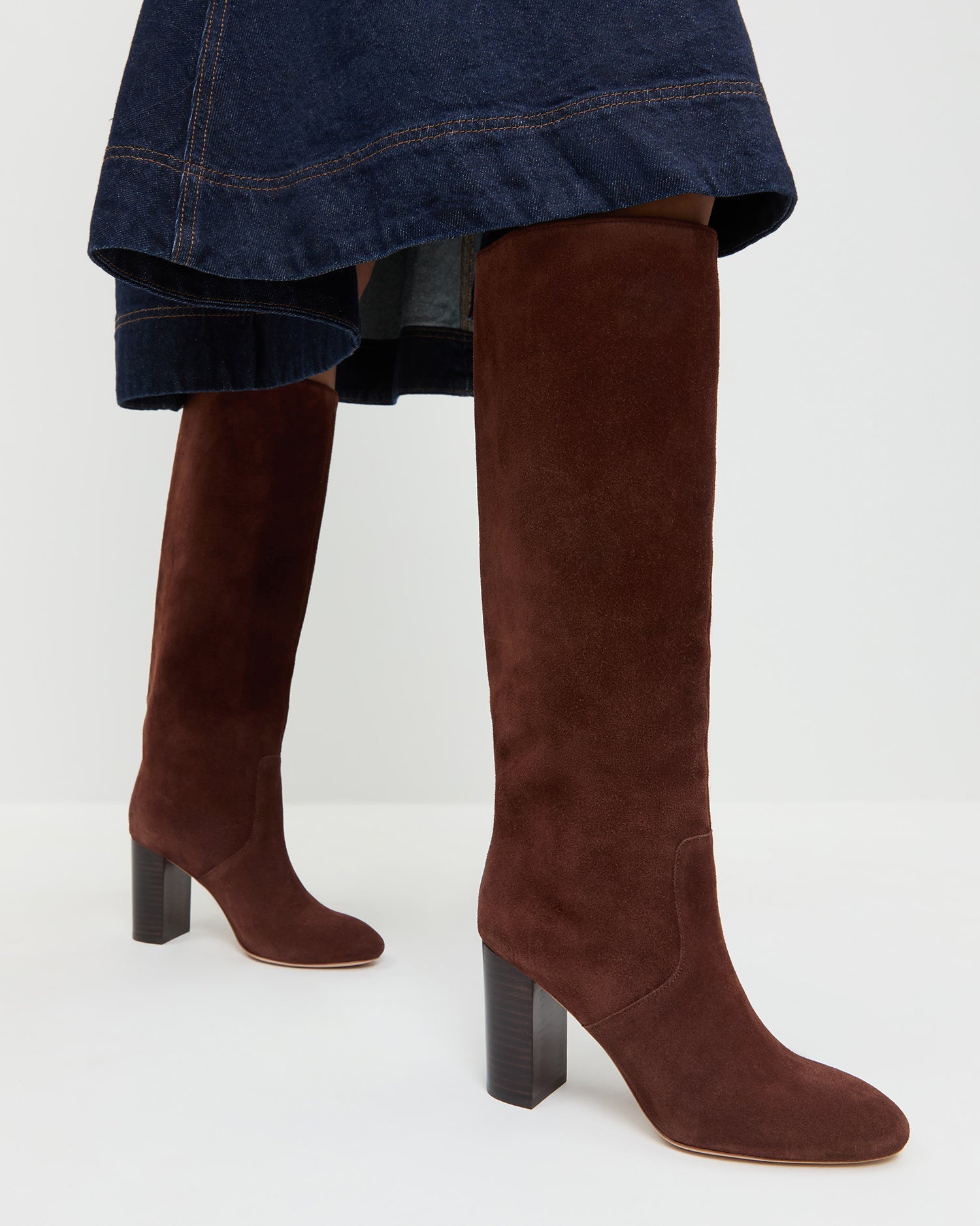 Loeffler Randall / Goldy Espresso Suede Tall Boot