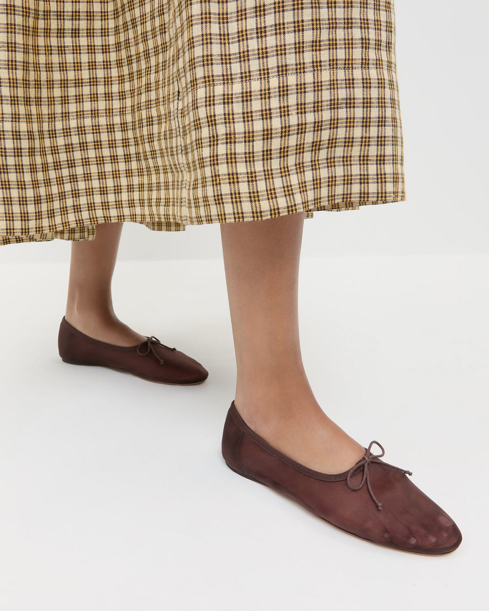 Loeffler Randall / Landon Chocolate Mesh Ballet Flat