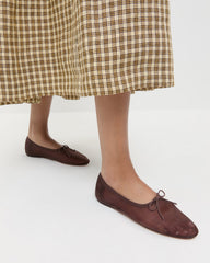 Loeffler Randall / Landon Chocolate Mesh Ballet Flat
