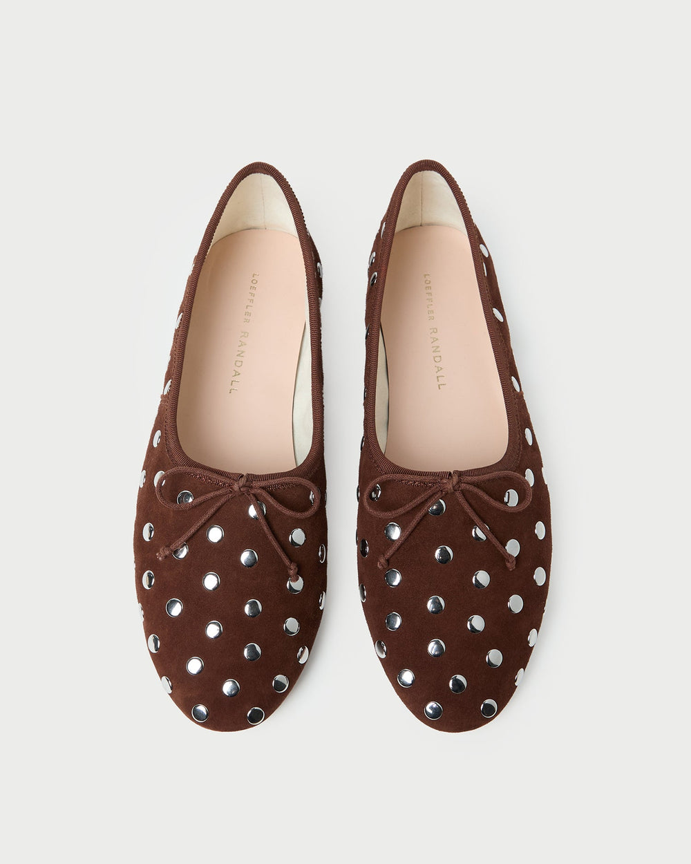 Loeffler Randall / Landon Espresso/Silver Suede Ballet Flat