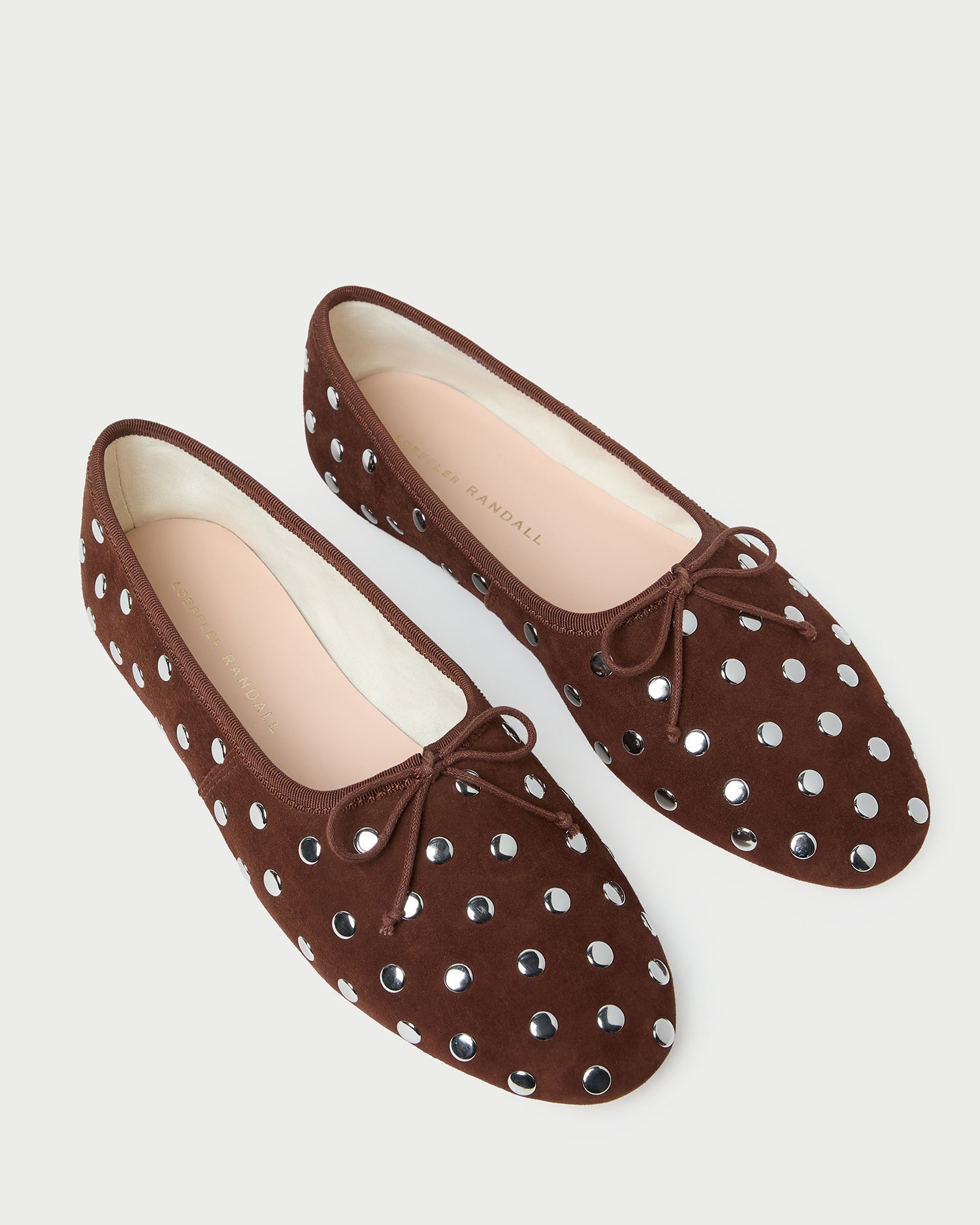 Loeffler Randall / Landon Espresso/Silver Suede Ballet Flat