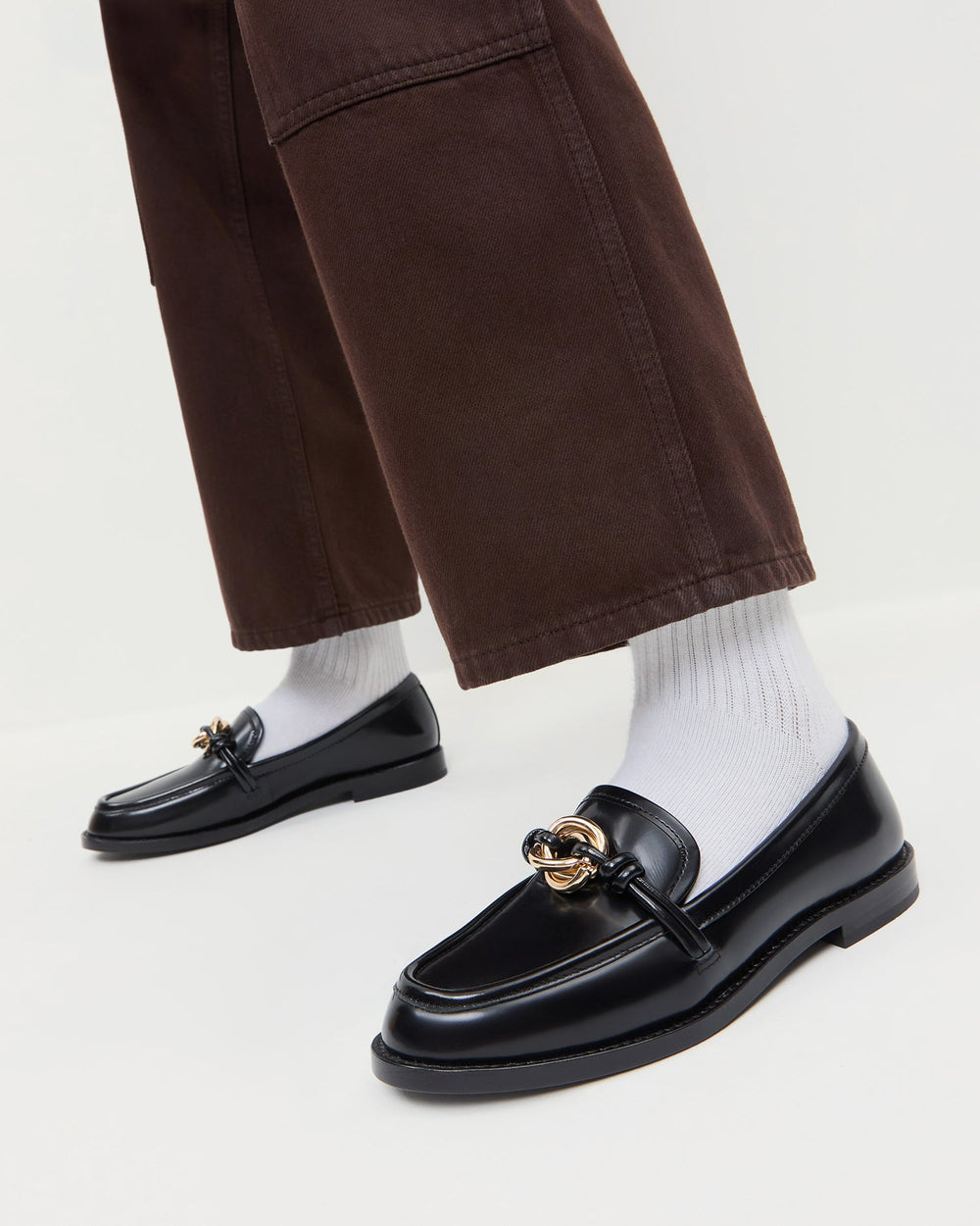 Loeffler Randall / Roma Black Leather Loafer