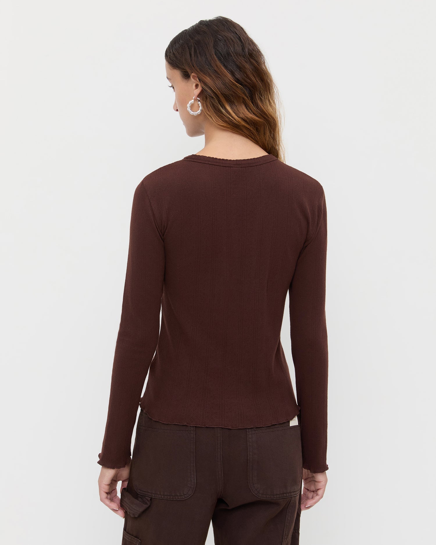 Loeffler Randall / Lolo Pointelle Long-Sleeve Tee