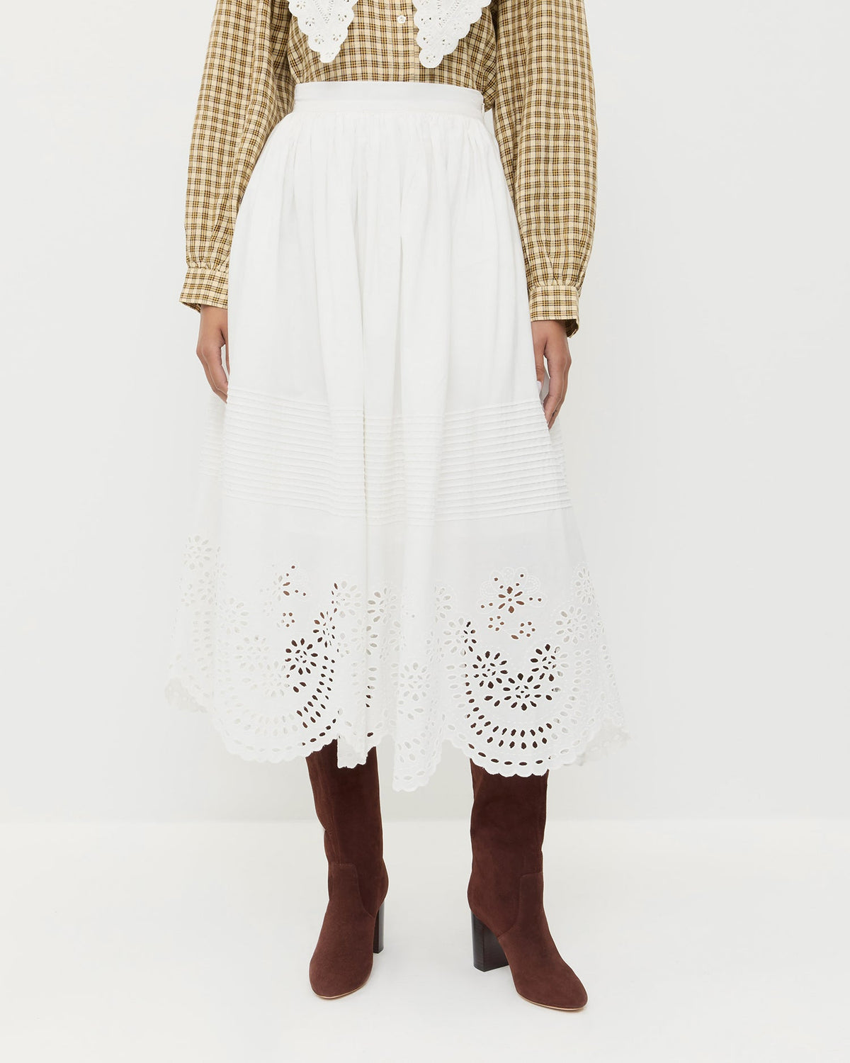 Loeffler Randall / Tinsley Broderie Skirt