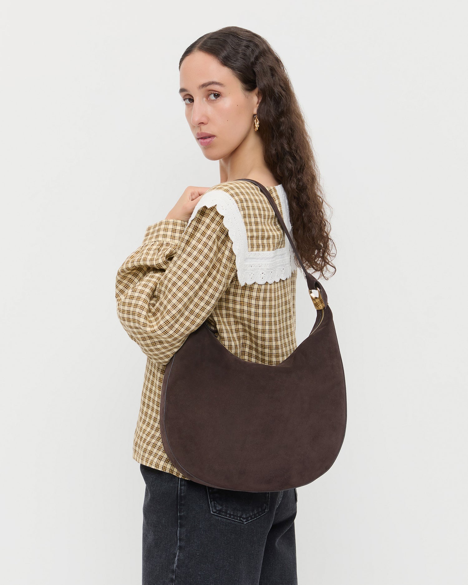Loeffler Randall / Morgan Brown Suede Shoulder Bag