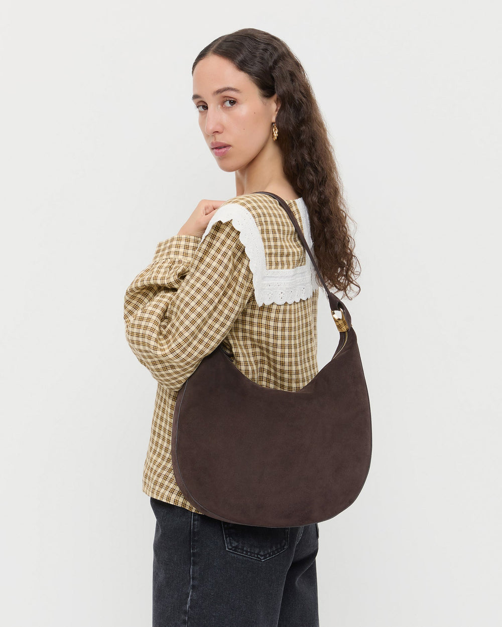 Loeffler Randall / Morgan Brown Suede Shoulder Bag