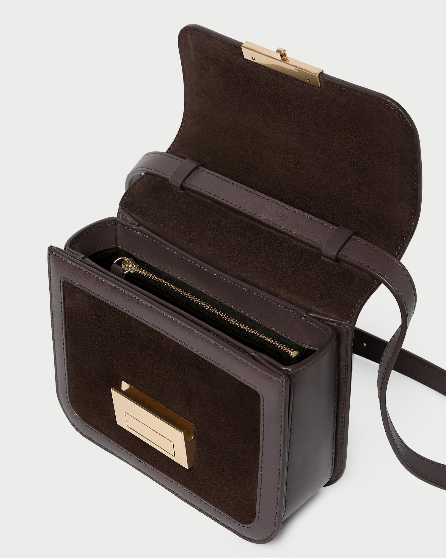 Loeffler Randall / Desi Brown Suede Crossbody