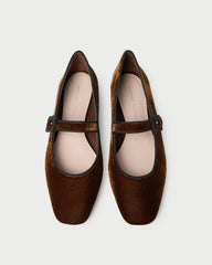 Loeffler Randall / Ginger Brown Velvet Mary Jane