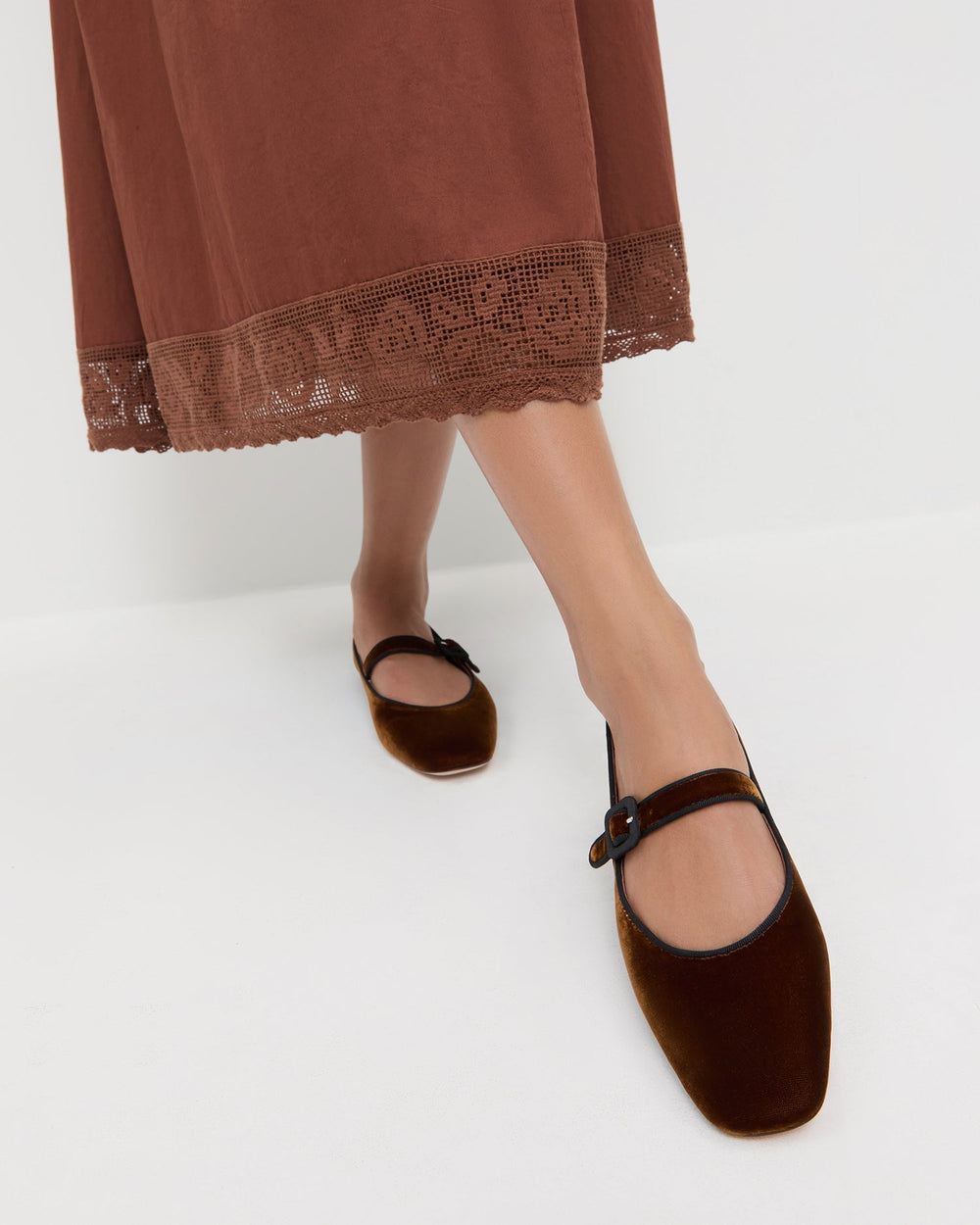Loeffler Randall / Ginger Brown Velvet Mary Jane