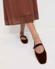 Loeffler Randall / Ginger Brown Velvet Mary Jane