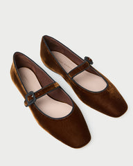 Loeffler Randall / Ginger Brown Velvet Mary Jane