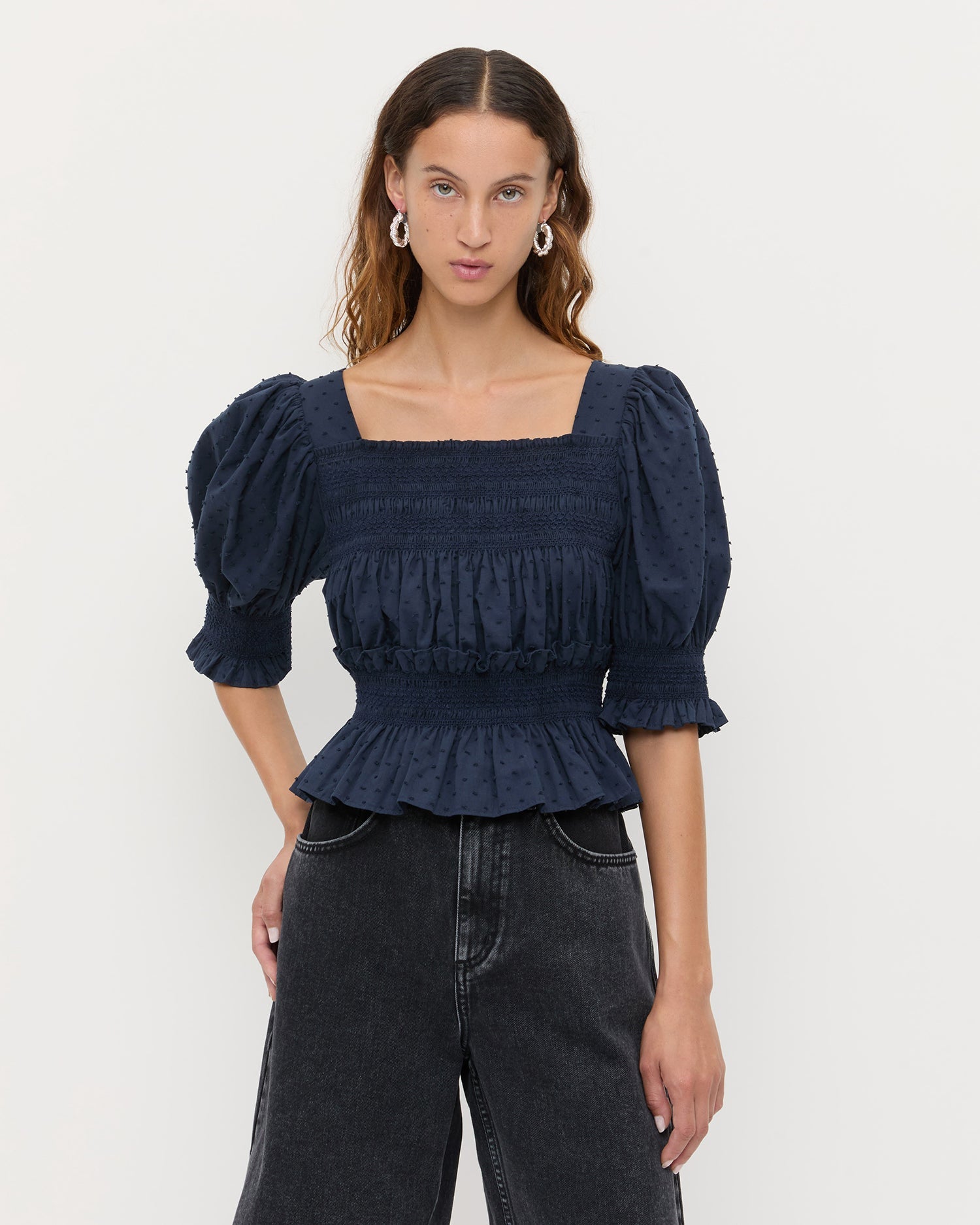Loeffler Randall / Nicola Smocked Blouse