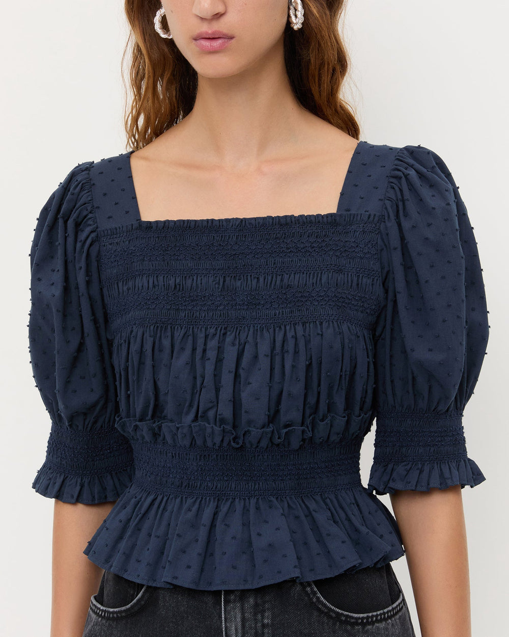 Loeffler Randall / Nicola Smocked Blouse