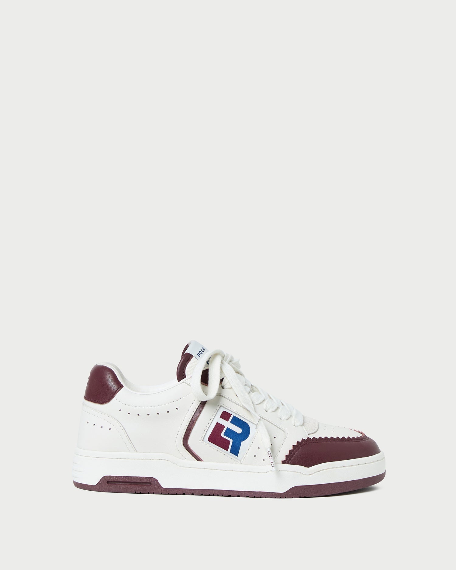 Loeffler Randall / Topspin Cream/Maroon Court Sneaker