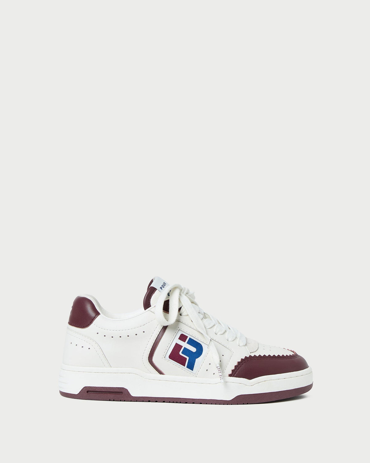 Loeffler Randall / Topspin Cream/Maroon Court Sneaker