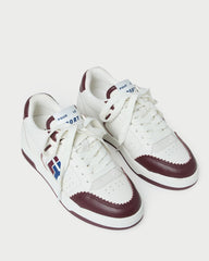 Loeffler Randall / Topspin Cream/Maroon Court Sneaker