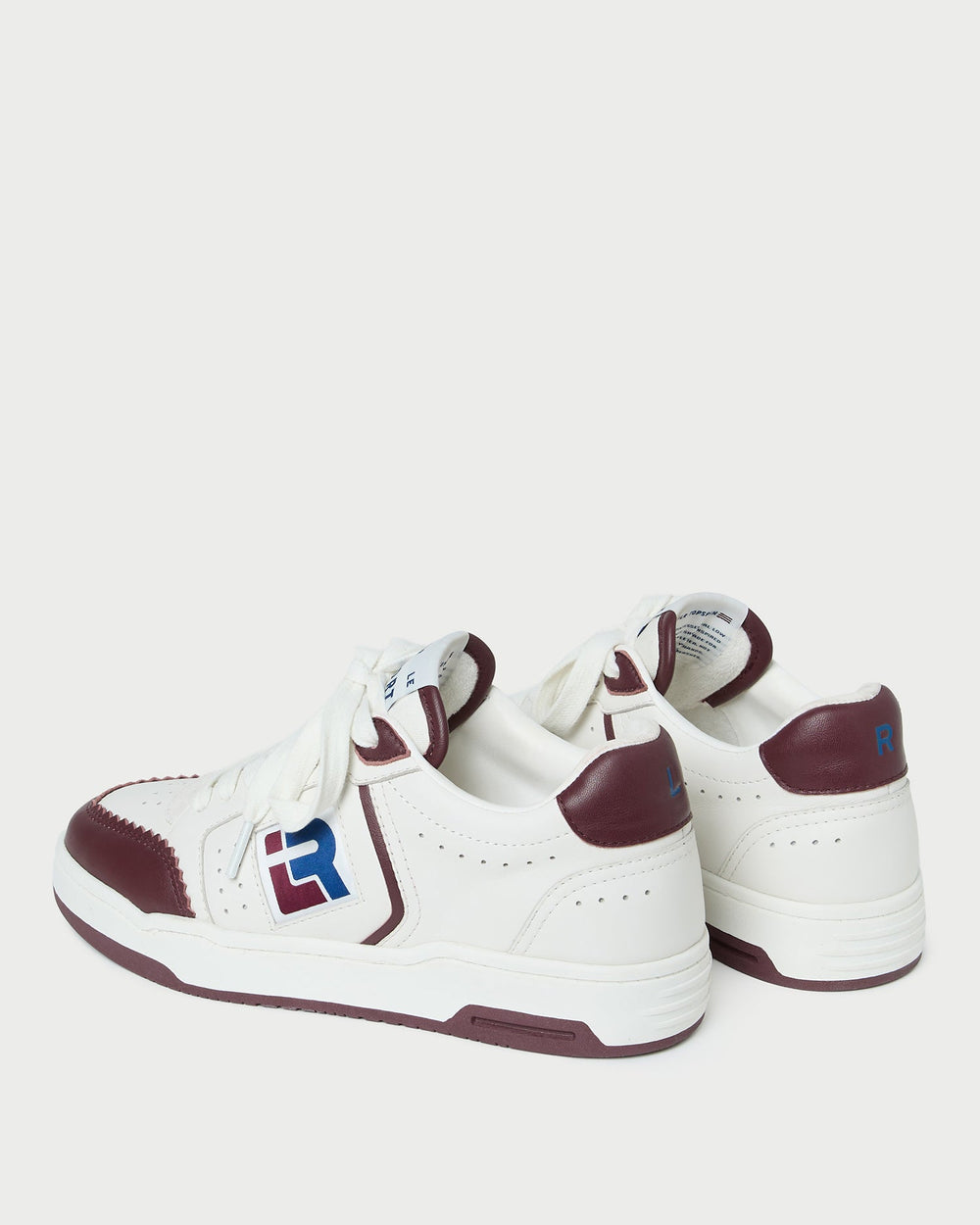 Loeffler Randall / Topspin Cream/Maroon Court Sneaker