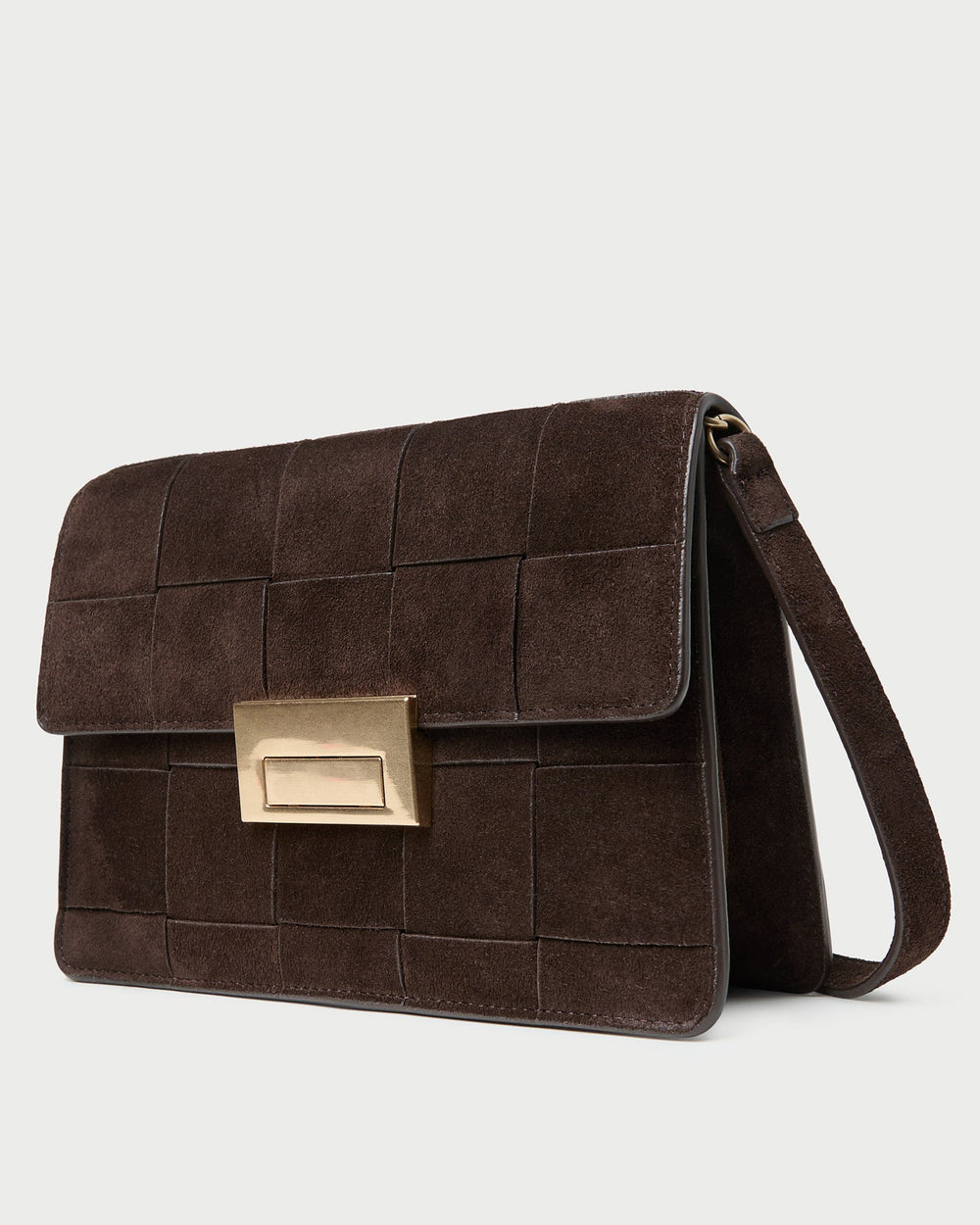 Loeffler Randall / Delphine Brown Suede Shoulder Bag