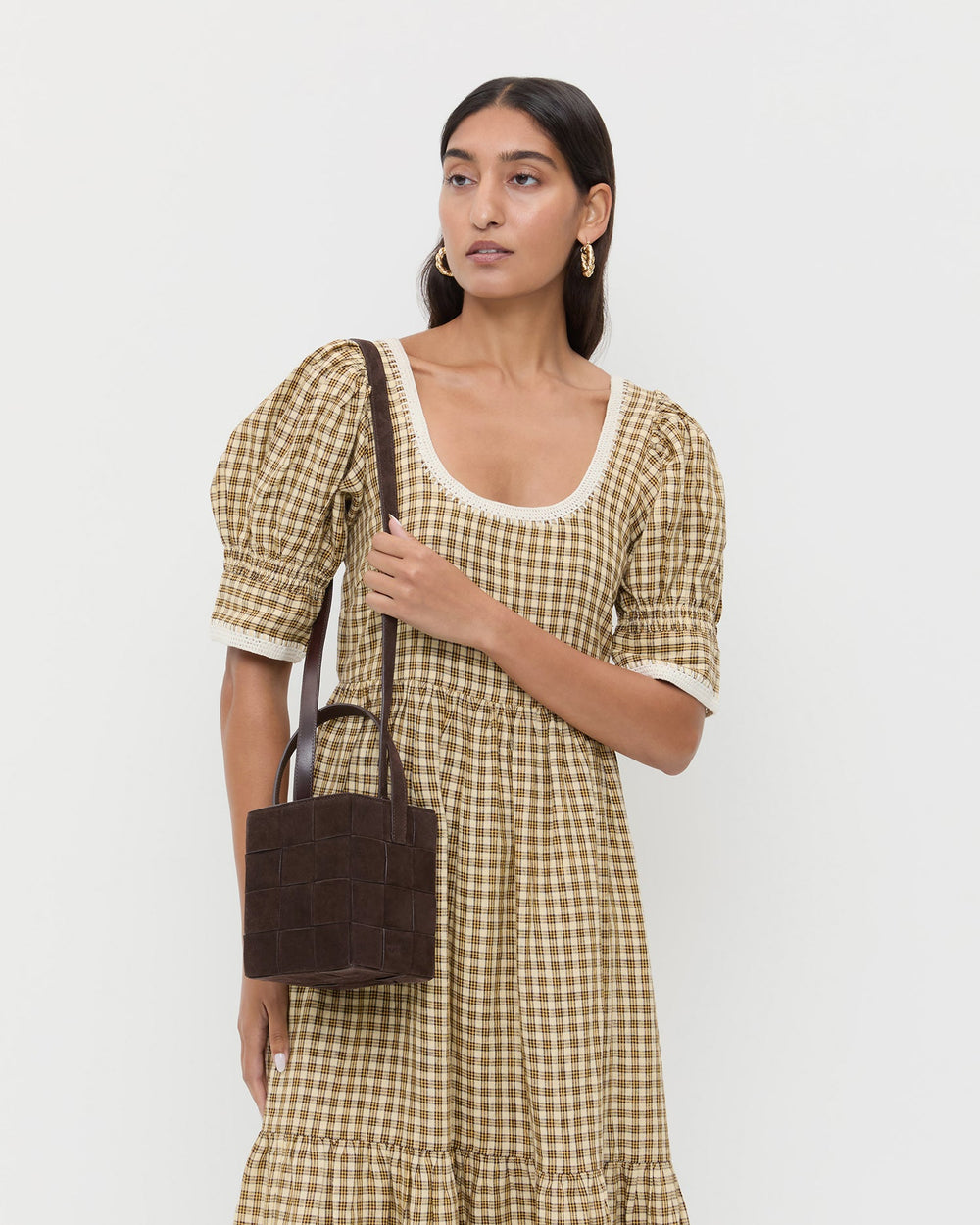 Loeffler Randall / Laith Brown Suede Bucket Bag