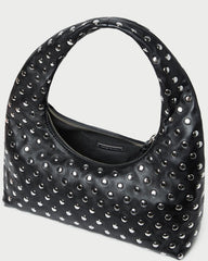 Loeffler Randall / Mercer Black/Silver Leather Shoulder Bag