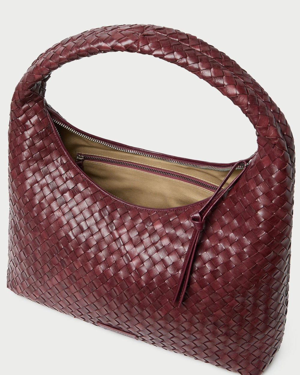 Loeffler Randall / Willow Maroon Woven Hobo Bag