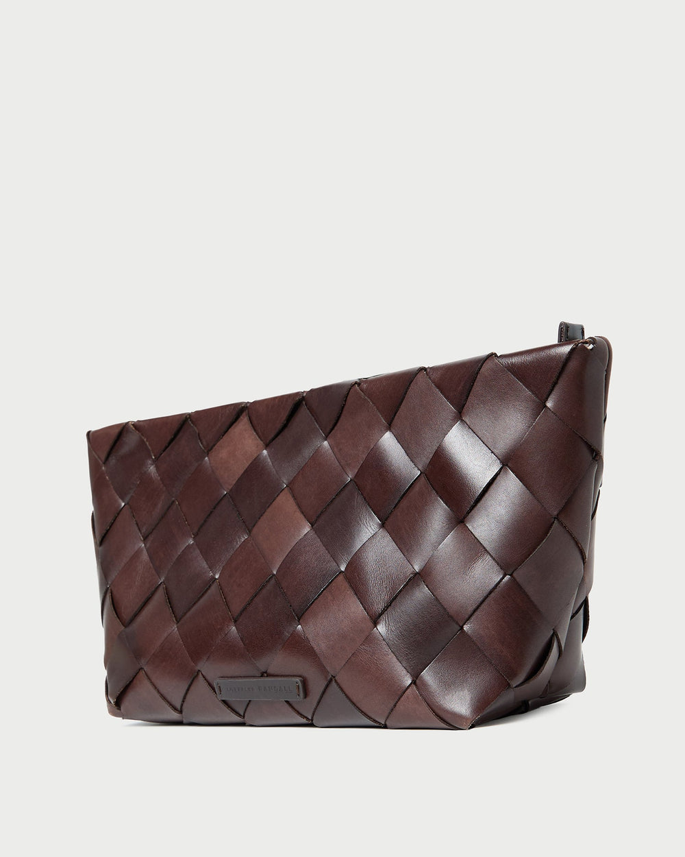 Loeffler Randall / Melina Chocolate Woven Leather Clutch