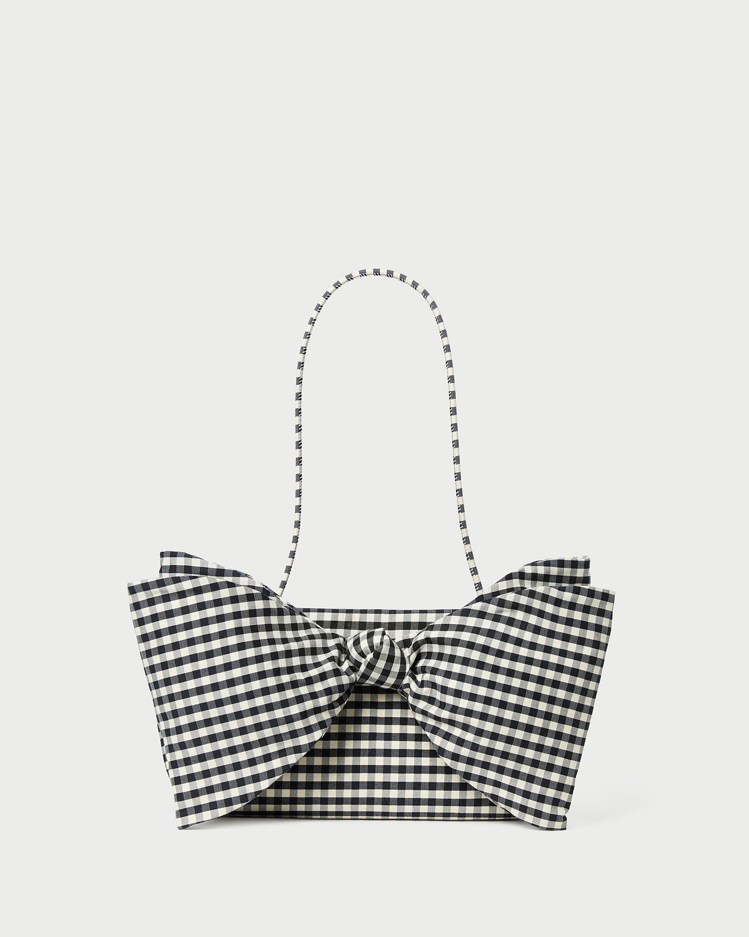 Loeffler Randall / Valerie Black/White Gingham Bow Bag