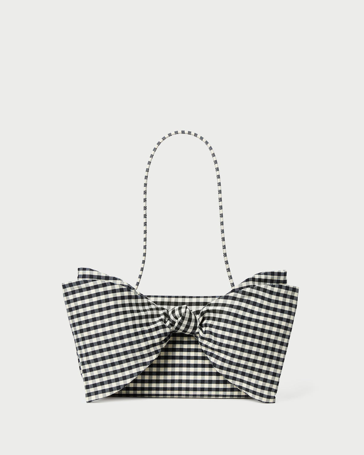Loeffler Randall / Valerie Black/White Gingham Bow Bag