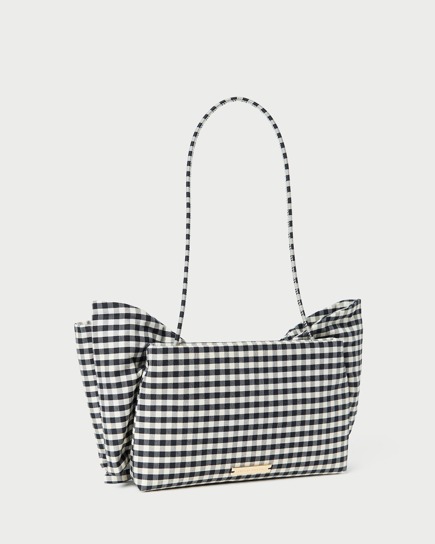 Loeffler Randall / Valerie Black/White Gingham Bow Bag