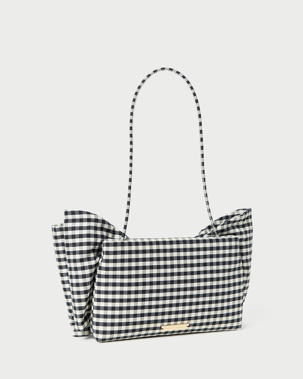 Loeffler Randall / Valerie Black/White Gingham Bow Bag