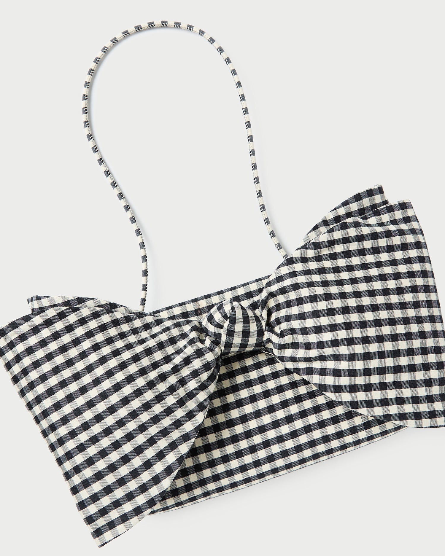 Loeffler Randall / Valerie Black/White Gingham Bow Bag