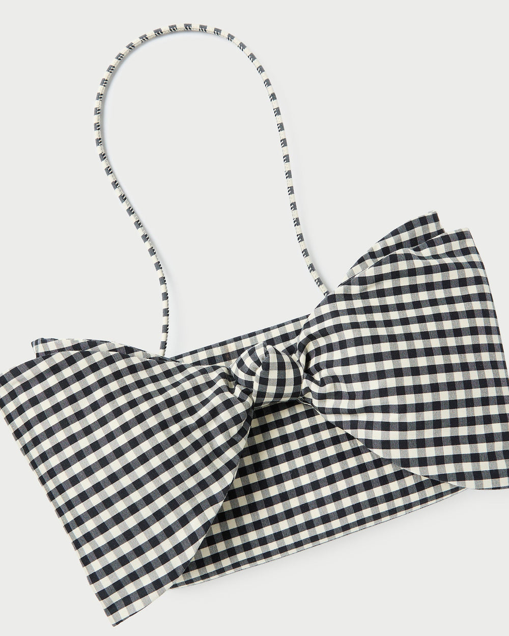 Loeffler Randall / Valerie Black/White Gingham Bow Bag